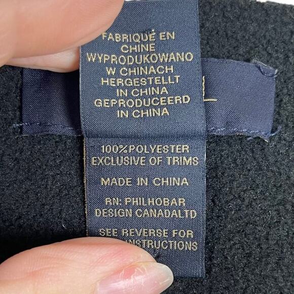 Rachel Roy Fleece Reversible Poncho Black & Ivory Leopard/Solid Black - Picture 8 of 10